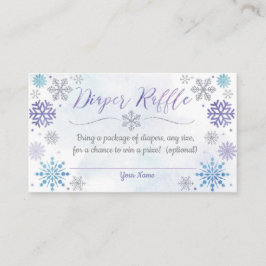 Winter Snowflake Babydusche Windelwaschkarte Begleitkarte