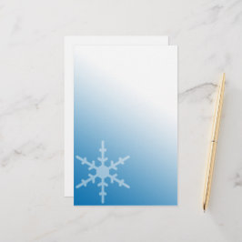 Winter Snowflake Blue Gradient Briefpapier