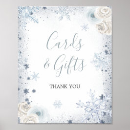 Winter Snowflake Brautparty Karten und Geschenke Poster