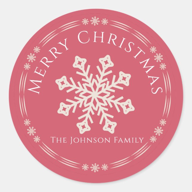 Winter Snowflake Christmas sticker (Vorderseite)
