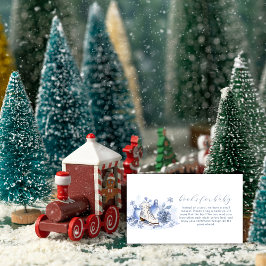 Winter Snowflake Ice Skate Books For Baby Shower Begleitkarte