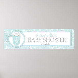 Winter Snowflake Krawatte Jumper Baby Showbanner Poster