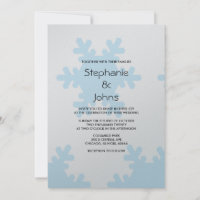 Winter Snowflake Muster Blau Silber Coole Hochzeit