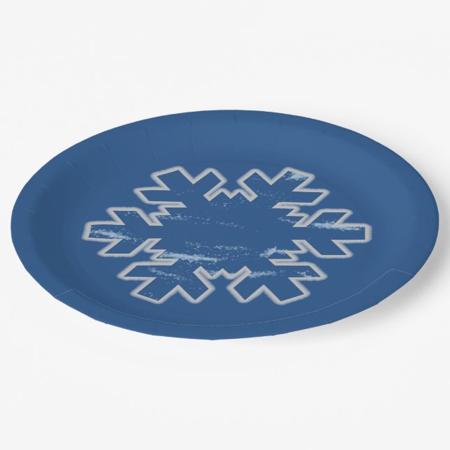 Winter SnOwFlAkE Pappteller (Schrägansicht)