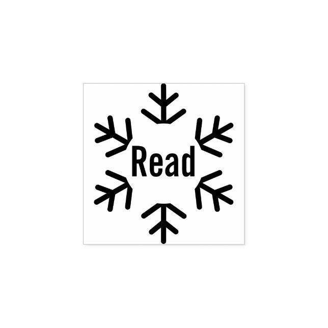 Winter Snowflake Read Teacher Classroom Library  Gummistempel (Prägung)