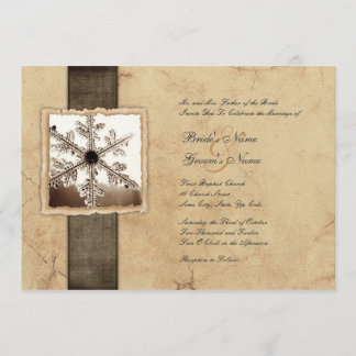 Winter Snowflake Vintage Hochzeit Einladungen