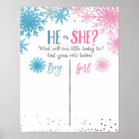 Winter Snowflake Voting Board Poster