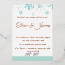 Winter Snowflake Wedding Invitation Folieneinladung