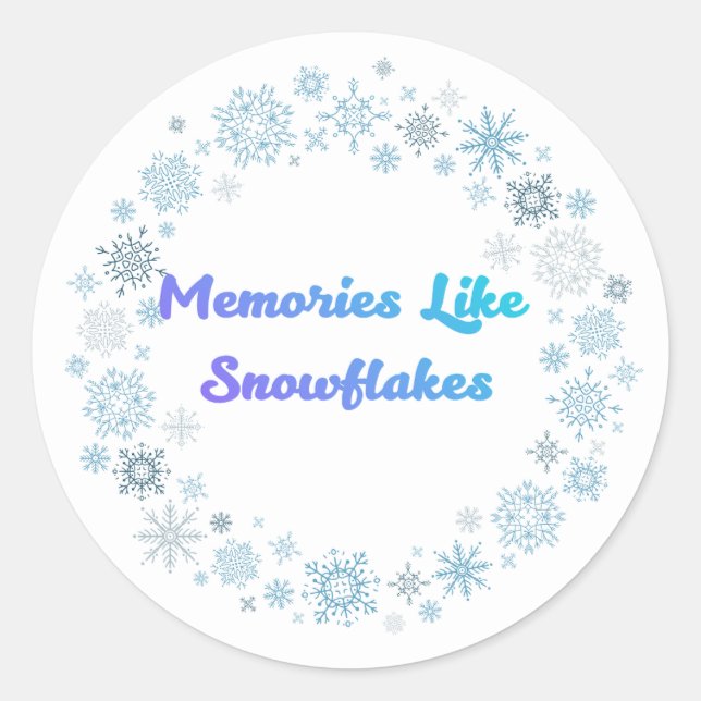 Winter Snowflake Wreath Sticker (Vorderseite)