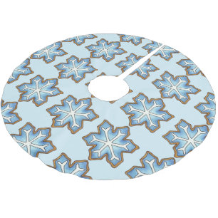 Winter Snowflake Zucker Cookie Weihnachten Hanukka Polyester Weihnachtsbaumdecke