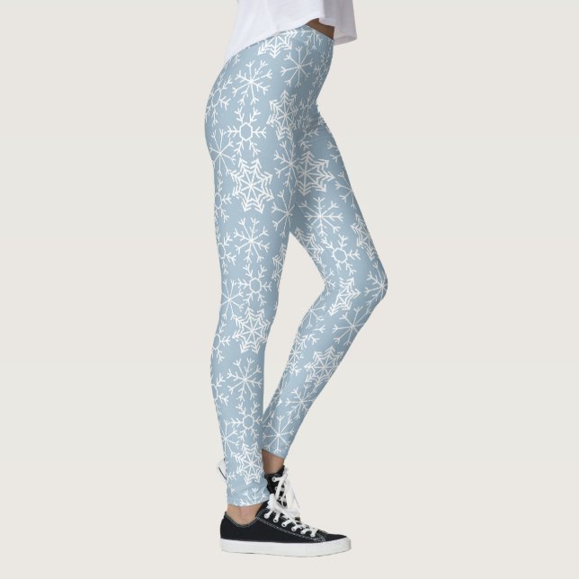 Winter SNOWFLAKEN nahtlose Muster + Ihre Ideen Leggings (Rechts)