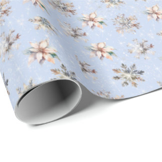 Winter Snowflakes and Sparkles Wrapping Paper Geschenkpapier