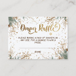 Winter Snowflakes Baby Duschdusche Windelwanne Raf Begleitkarte