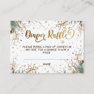 Winter Snowflakes Baby Duschdusche Windelwanne Raf Begleitkarte