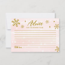 Winter Snowflakes Baby Girl Duschberatung Karten