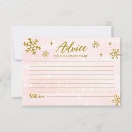 Winter Snowflakes Baby Girl Duschberatung Karten