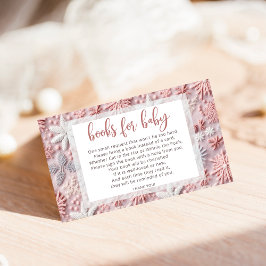 Winter Snowflakes Baby Showbücher für Baby Begleitkarte