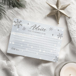 Winter Snowflakes Boy Baby Shower Advisor Karten