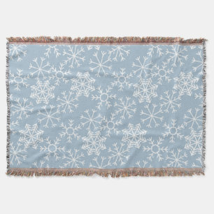 Winter SNOWFLAKES nahtloses Muster + Ihre Ideen Decke
