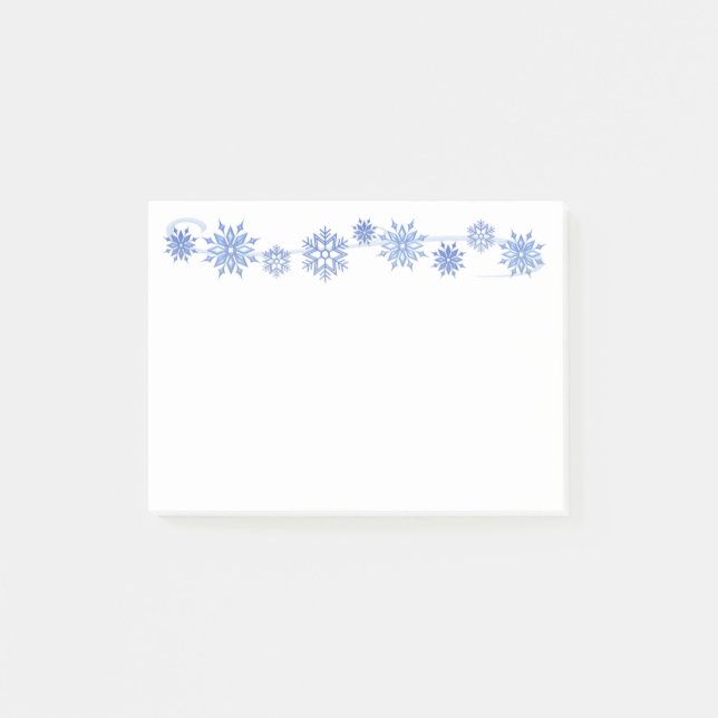Winter Snowflakes  Post-it Klebezettel (Vorderseite)
