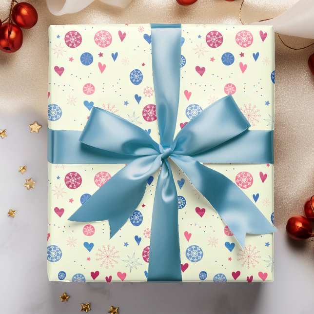 Winter Snowflakes Weihnachtsfeiertag Muster Geschenkpapier (Von Creator hochgeladen)