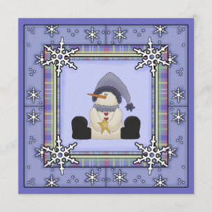 Winter Snowman Baby Boy Baby Shower Einladung