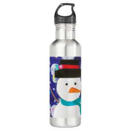 Winter Snowman Edelstahlflasche