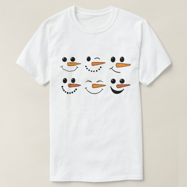 Winter Snowman Face Christmas Snowman Kostüm T-Sh T-Shirt (Design vorne)