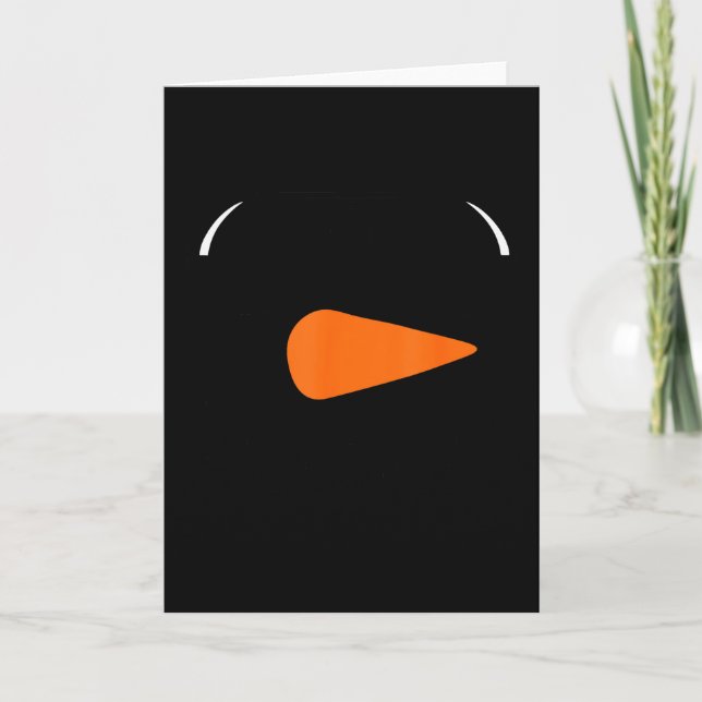 Winter Snowman Face Eyelashes Christmas Xmas For B Karte (Vorderseite)