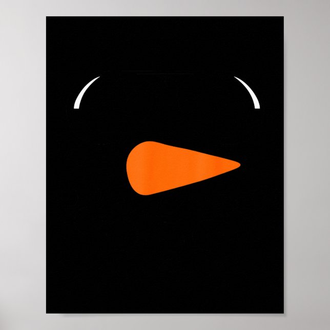 Winter Snowman Face Eyelashes Christmas Xmas For B Poster (Vorne)