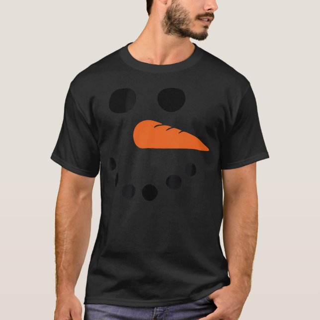 Winter Snowman Face T-Shirt (Vorderseite)