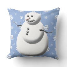 Winter Snowman Light Blue und White Holiday