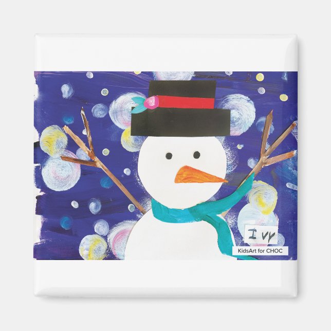Winter Snowman Magnet (Vorne)