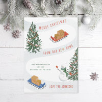 Winter Snowman Moving Ankündigung für bewegliche S