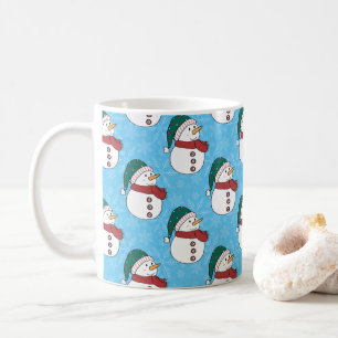 Winter Snowman Niedlich Blue Weihnachtsfeiertag Kaffeetasse