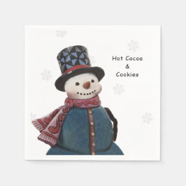 Winter Snowman Personalisiert Serviette