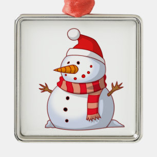 WINTER SNOWMAN SILBERNES ORNAMENT