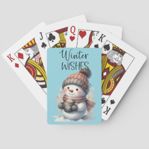 Winter Snowman Spielkarten