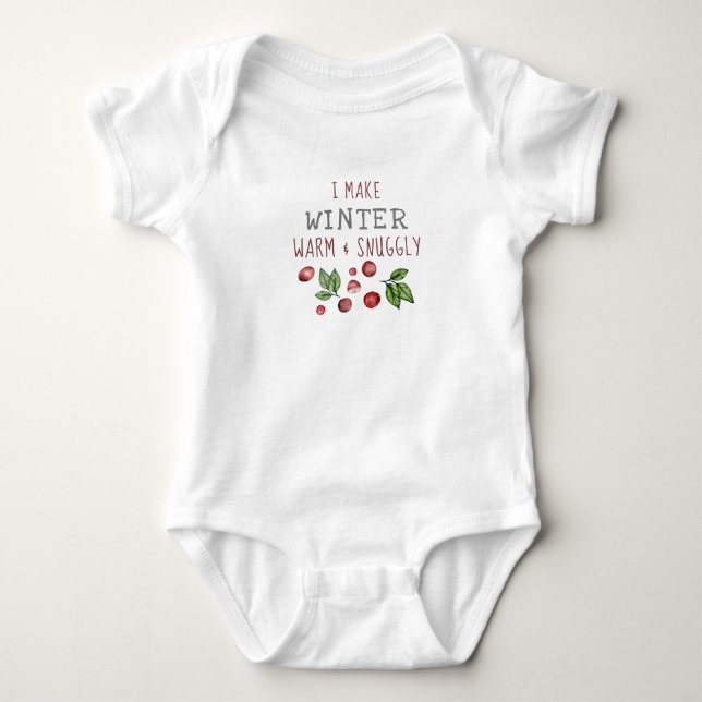 Winter Snuggly Baby Bodysuit Strampler (Vorderseite)