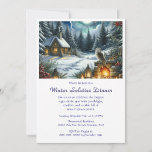 Winter Solstice Abendessen Einladung