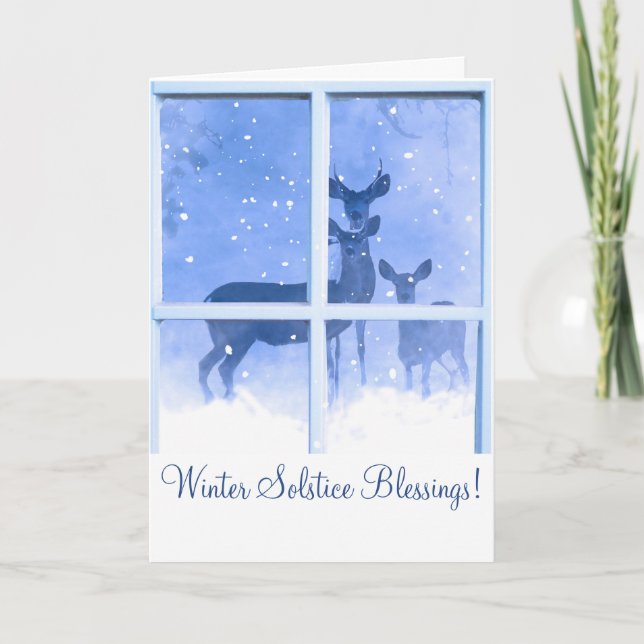 Winter Solstice Blesscard Karte (Vorderseite)