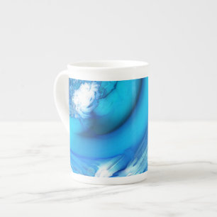 Winter Solstice Blue Abstrakt Prozellantasse