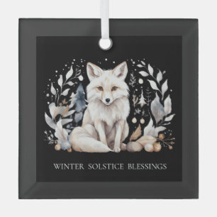 Winter Solstice Fox Ornament Aus Glas