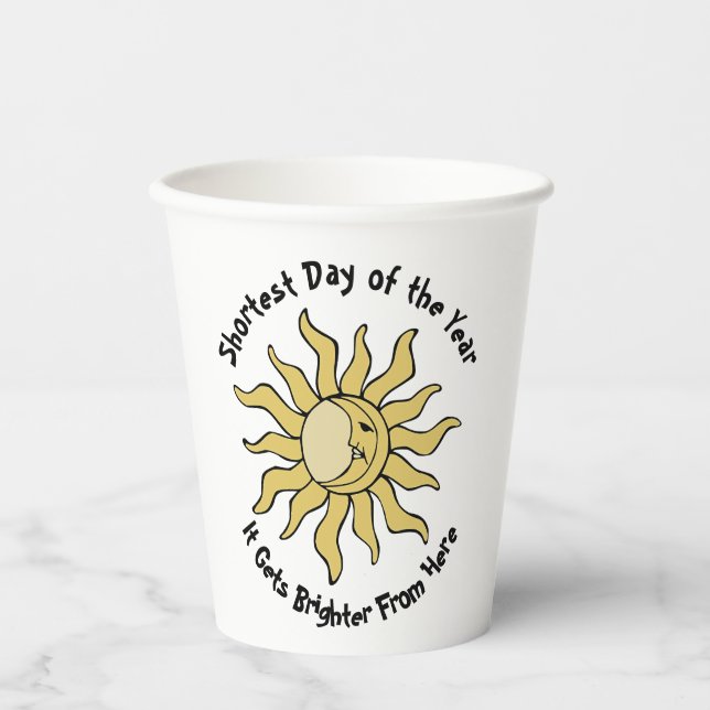 Winter Solstice Gedicht Pappbecher (Vorderseite)