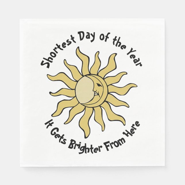 Winter Solstice Gedicht Serviette (Vorderseite)