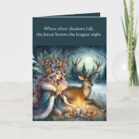 Winter Solstice Goddess and Dee Grußkarte