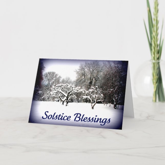 Winter Solstice Greetings Feiertagskarte (Vorderseite)