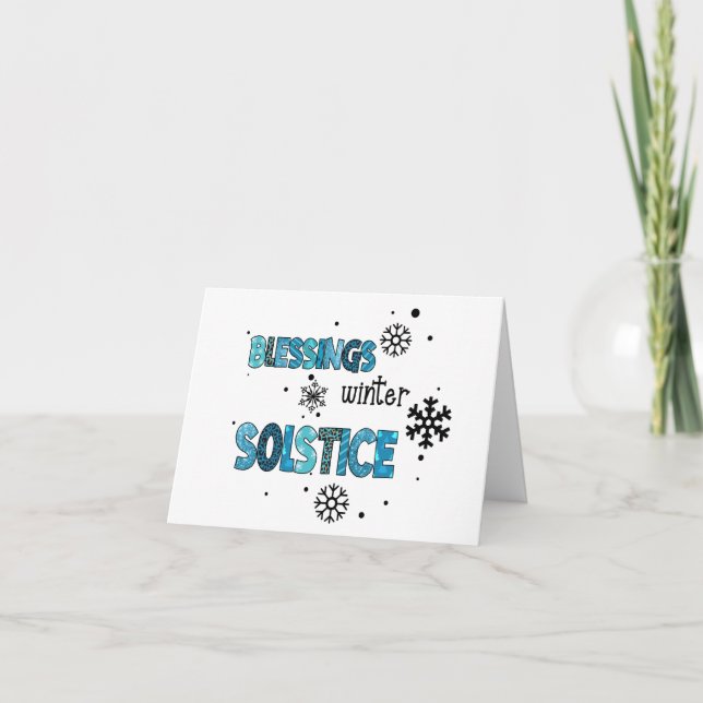 Winter Solstice Grußkarte Karte (Vorderseite)