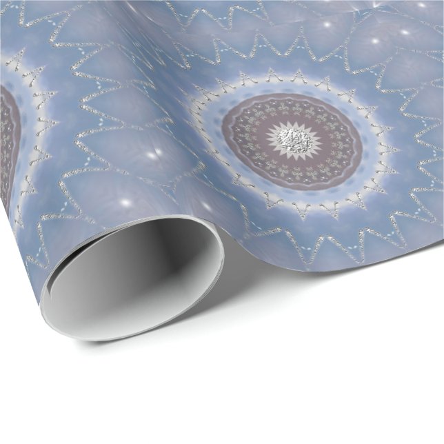 Winter Solstice Mandala Wrapping Paper Geschenkpapier (Rolleneckpunkt)