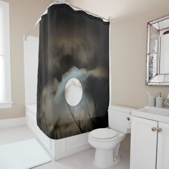 Winter Solstice Moon Celestie Art Duschvorhang (Beispiel)